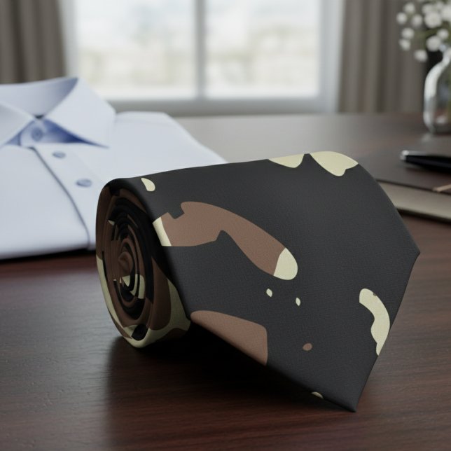 Gravata Camuflagem Militar norte-americana Green Camo Padr (US Military Camouflage Green Camo Neck Tie)