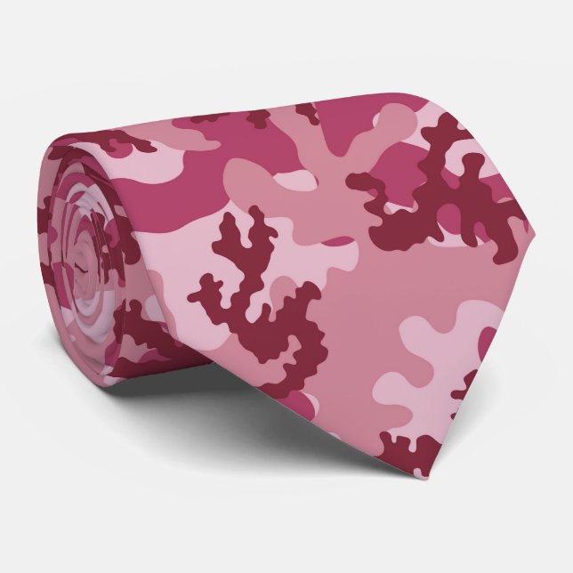 Gravata Camuflagem rosa (Rolled)