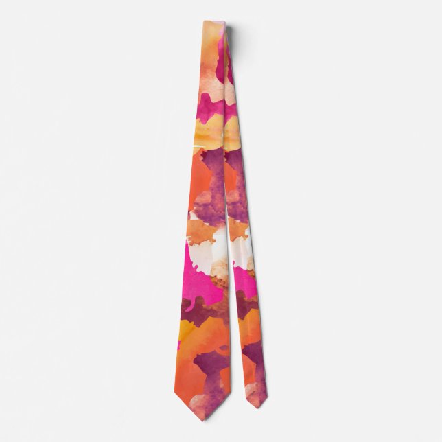 Gravata camuflagem rosa (Frente)