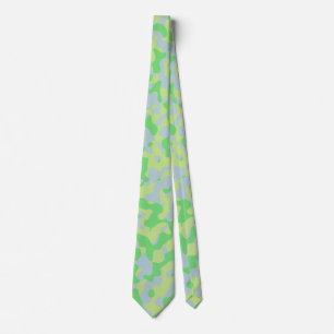 Gravata Camuflagem verde-mint em Cinzas leves e suaves