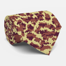 Gravata Camuflagem Vívida Doodle Retro Preto e Vermelho Se