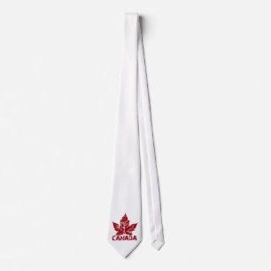 Gravata Canadá Souvenir Tie Legal Canada Maple Leaf Gravat