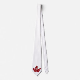 Gravata Canadá Souvenir Tie Legal Canada Maple Leaf Gravat