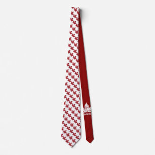 Gravata Canadá Souvenir Tie Legal Canada Maple Leaf Neckti