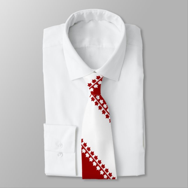 Gravata Canadá Souvenir Tie Red Maple Leaf Canada Necties (Amarrado)