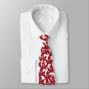 Gravata Canadá Souvenir Tie Red Vintage Maple Leaf Tie