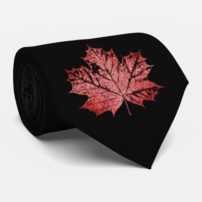 Gravata Canadiano Maple Leaf Tie (Rolled)