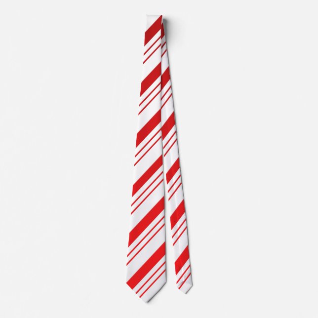 Gravata Candy Cane Stripes de Natal (Frente)