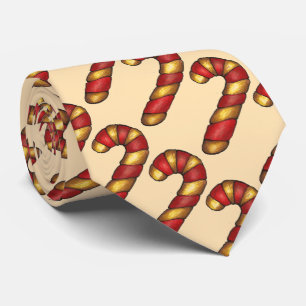 Gravata Candy Cane Twist Cookies Natal Tie