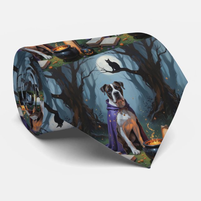 Gravata Cane Corso Cachorro Whimsical Halloween (Rolled)