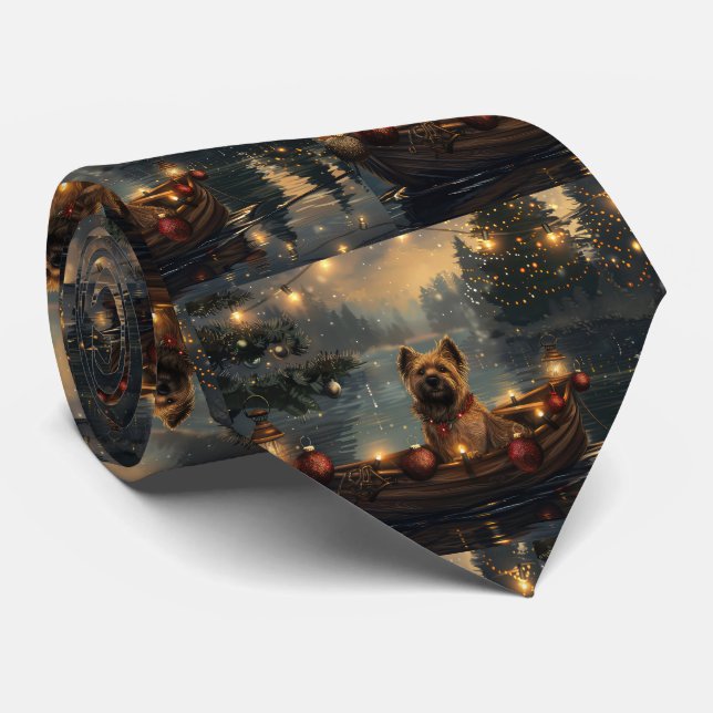 Gravata Cane Corso Viagem Festiva de Natal (Rolled)