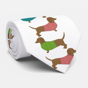 Gravata Cão De Dachshund Na Diversão De Padrões De Suéter