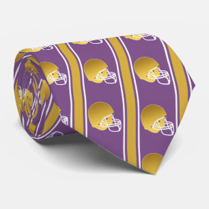 Gravata Capacete Dourado de futebol com faixa Dourada/bran