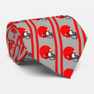 Gravata Capacete Vermelho de Futebol na GreyNecktie