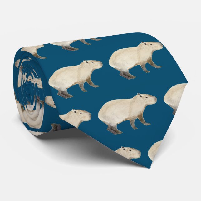Gravata Capybara Neck Tie (Rolled)