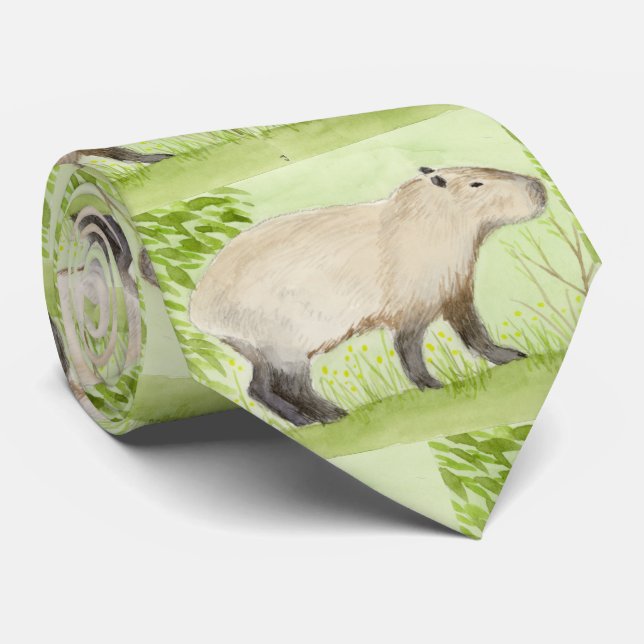 Gravata Capybara Neck Tie (Rolled)