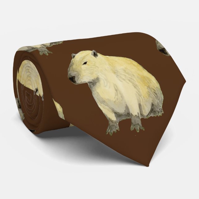 Gravata Capybara Neck Tie (Rolled)