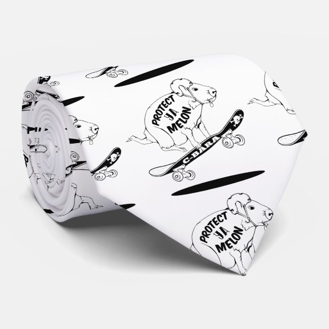 Gravata Capybara Skateboard Ollie (Rolled)