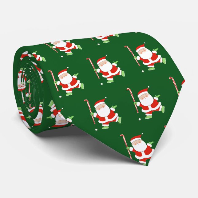 Gravata Cara de Natal de Hóquei em Campo (Rolled)