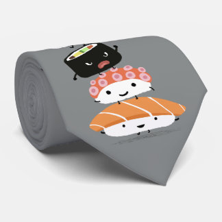 Gravata Caracteres de Kawaii Cute Sashimi Sushi | Sushi Ch