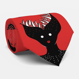 Gravata Caráter gótico escuro da menina assustador do