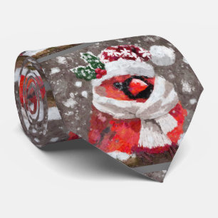 Gravata Cardeal Bird Scarf Hat Snow Christmas Seasonal