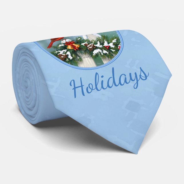 Gravata Cardinais de Natal (Rolled)