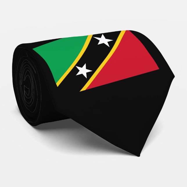 Gravata Caribe de Independência de santo Kitts E Nevis (Rolled)