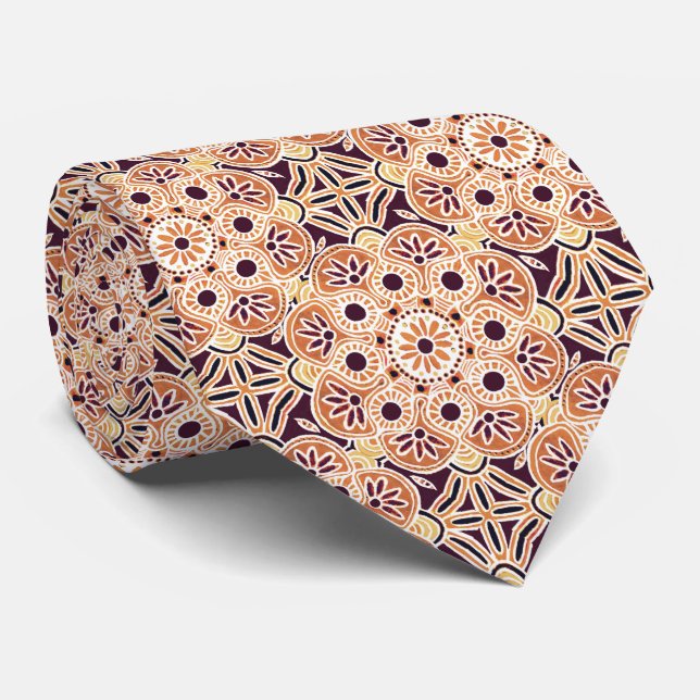 Gravata Carneiro de laranja castanho queimado Necktie (Rolled)