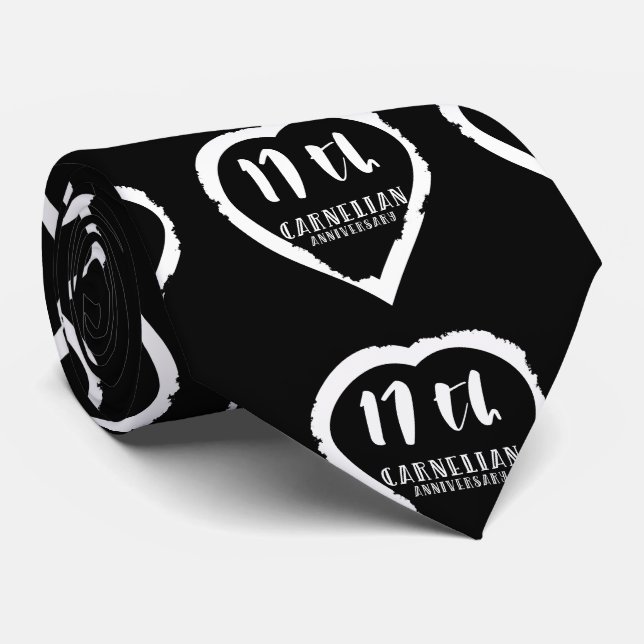 Gravata Carnélio tradicional do 17.º aniversário de casame (Rolled)