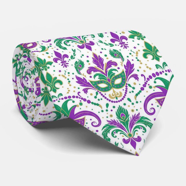 Gravata Carnival Royale Mardi Gras (Rolled)
