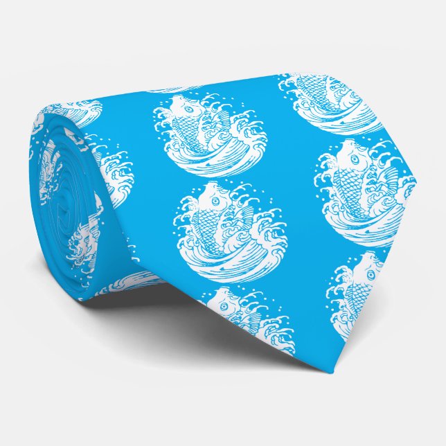 Gravata Carpa e água (Rolled)