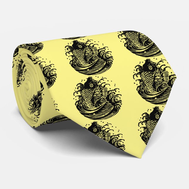 Gravata Carpa e água (Rolled)