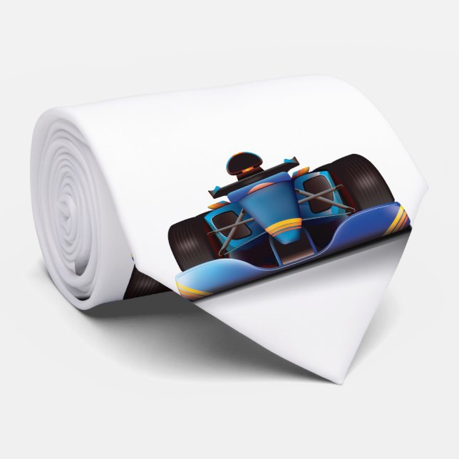 Gravata Carro Corrente Azul (Rolled)