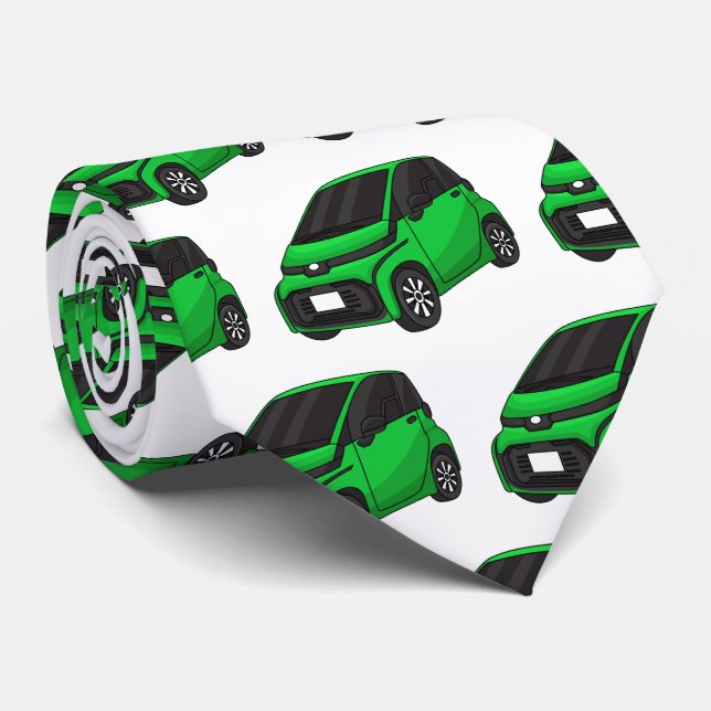 Gravata Carro verde e fino (Rolled)