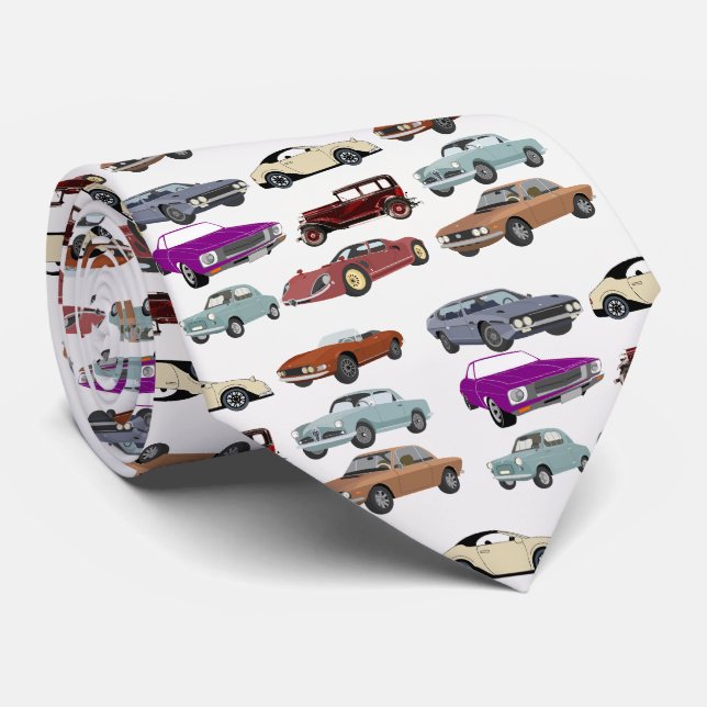 Gravata carros clássicos  padrão (Rolled)