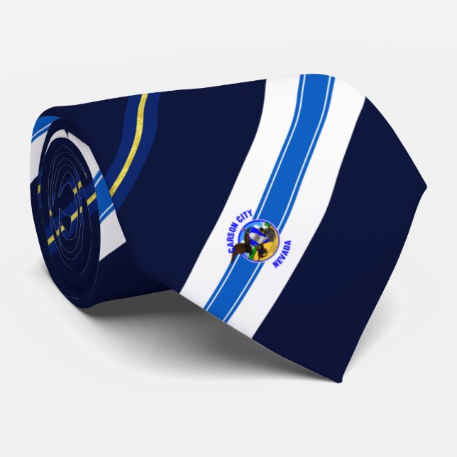 Gravata Carson City flag do Nevada (Rolled)