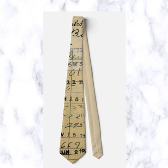 Gravata Cartão de Biblioteca Vintage (Criador carregado)