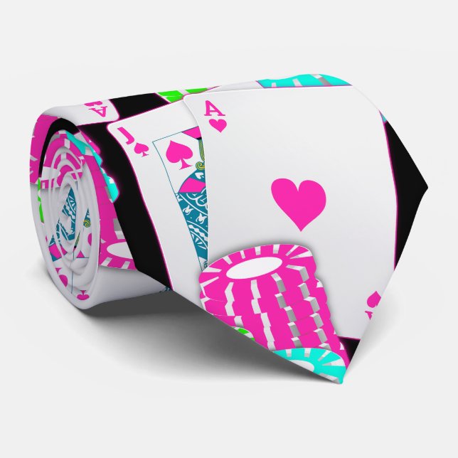 Gravata Cartões E Chips Blackjack Las Vegas (Rolled)