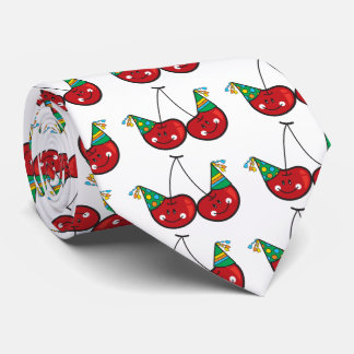Gravata Cartografia Diversão e Cerejas Cheeky Vermelhas Co