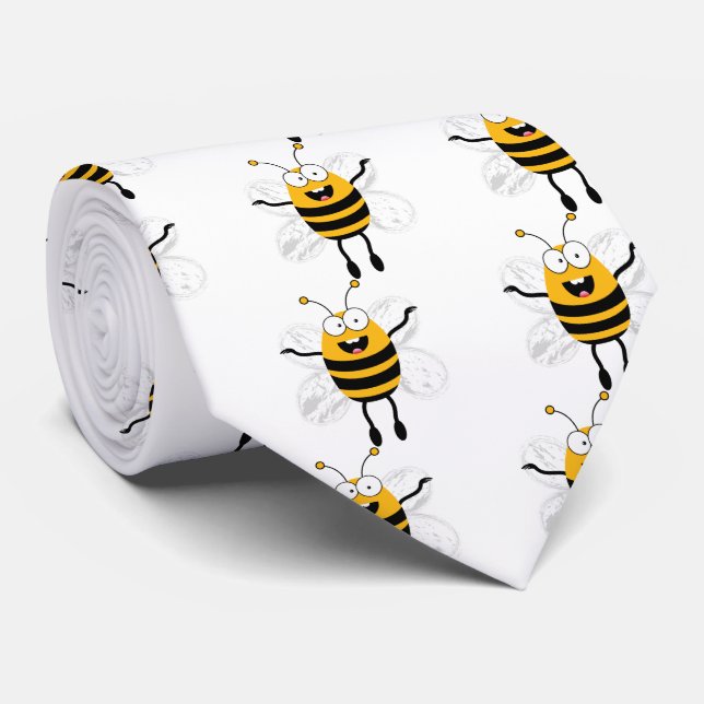 Gravata Cartoon Bee (Rolled)