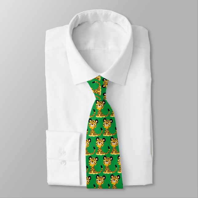 Gravata Cartoon Bonito Jaguar Tie (Amarrado)