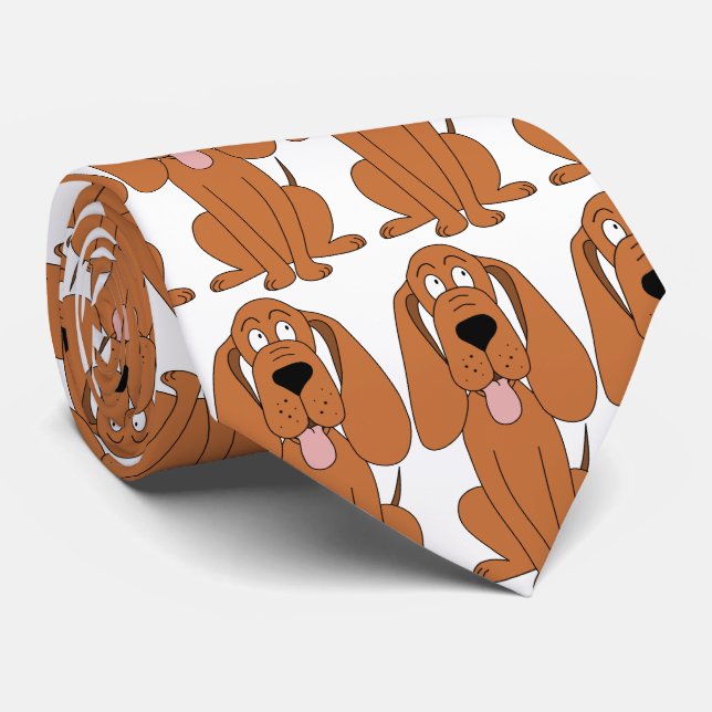 Gravata Cartoon Brown Dog. Hound. (Rolled)