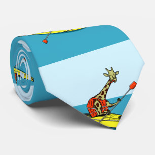 Gravata Cartoon giraffe