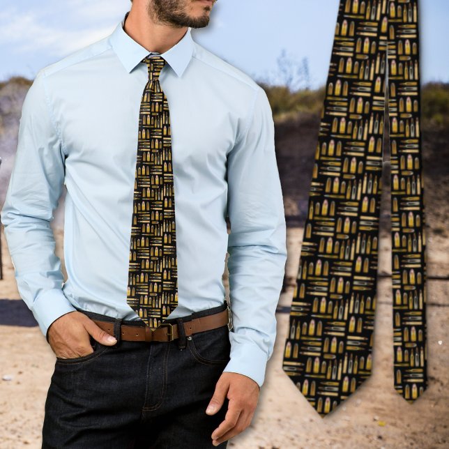 Gravata Cartuchos de bala de munição preta (Criador carregado)