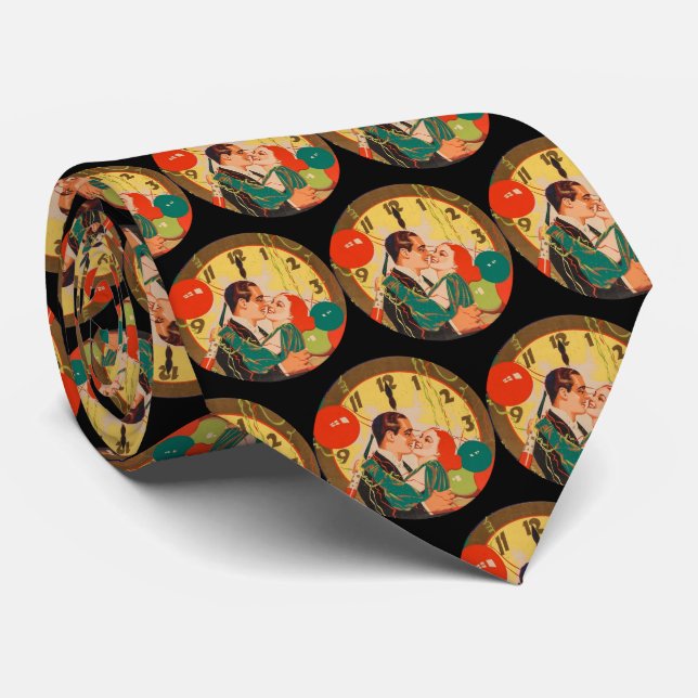 Gravata Casal Vintage de Ano Novo (Rolled)