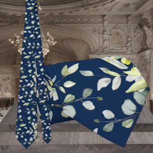 Gravata Casamento Azul Naval Verde Sálvia Eucalipto