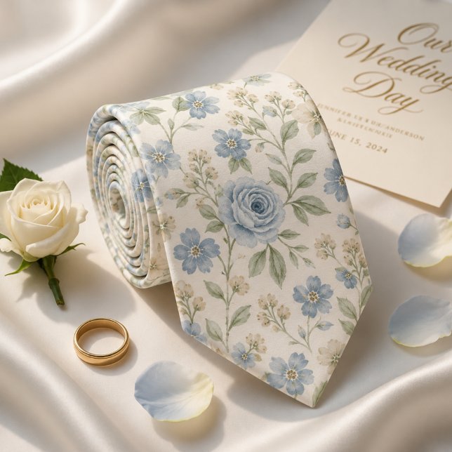 Gravata Casamento Azul Pastel Elegante (Criador carregado)