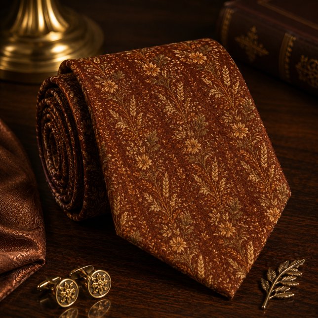 Gravata Casamento Botânico de Luxo com Ferrugem (Criador carregado)