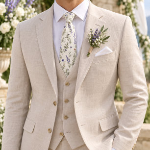 Gravata Casamento Botânico Lavanda Provença